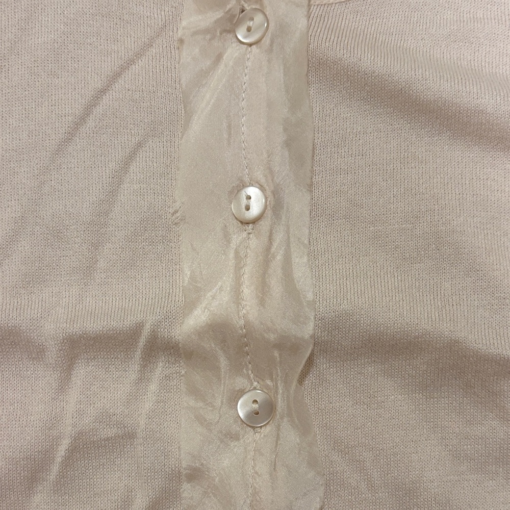 LOFT Ivory Button-Front Sweater - Picture 4 of 4